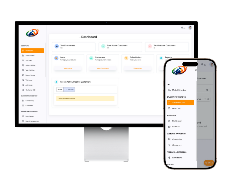 Salesman Application Interface Preview